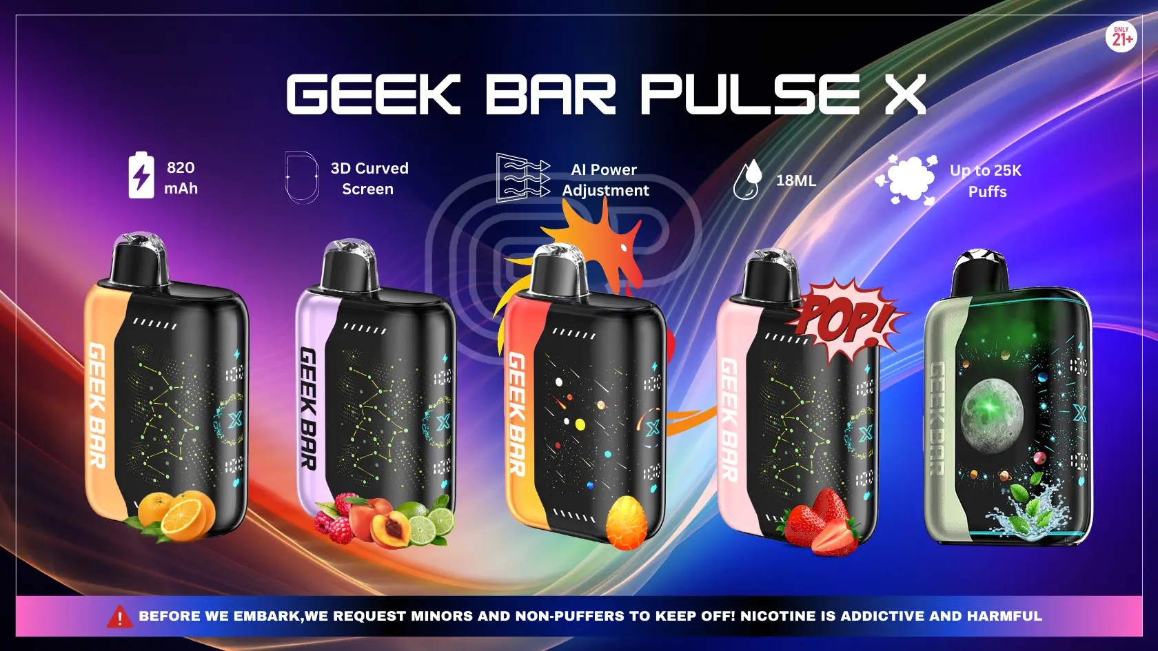 Geek Bar Pulse X Flavors