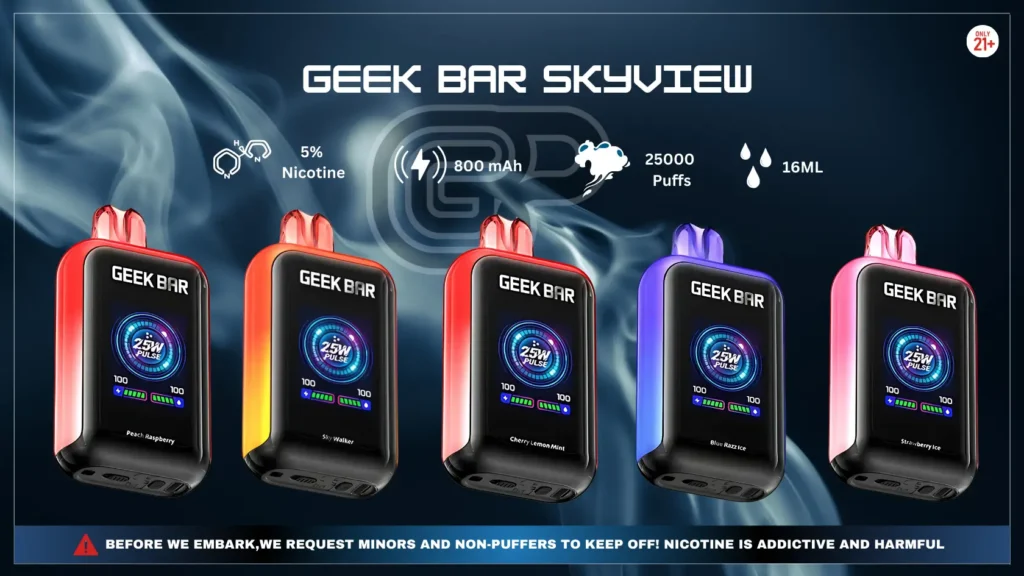 Geek Bar Skyview Flavors