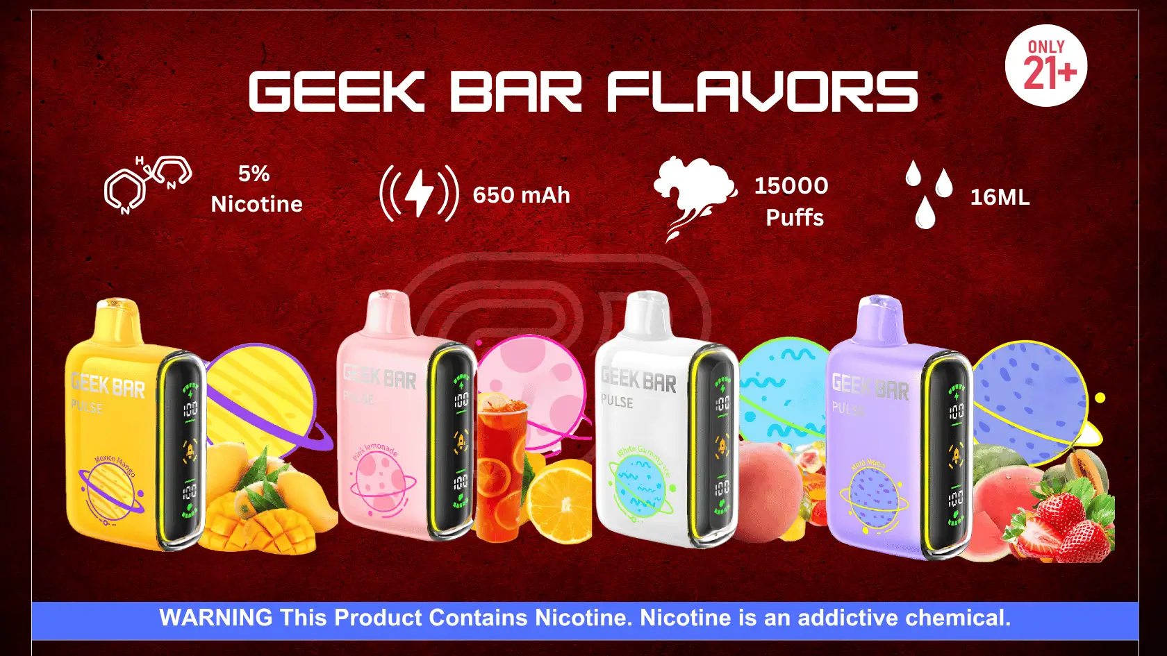 Geek Bar Pulse Flavors