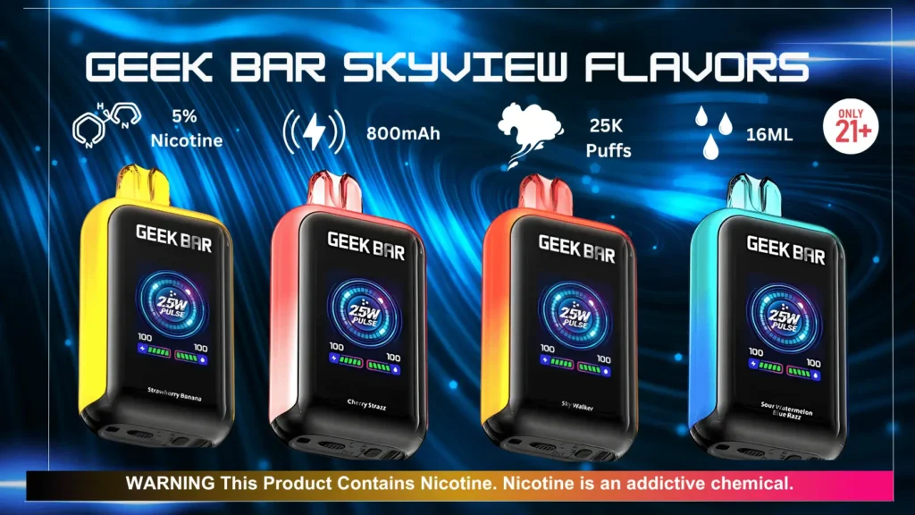 Geek Bar Skyview Flavors