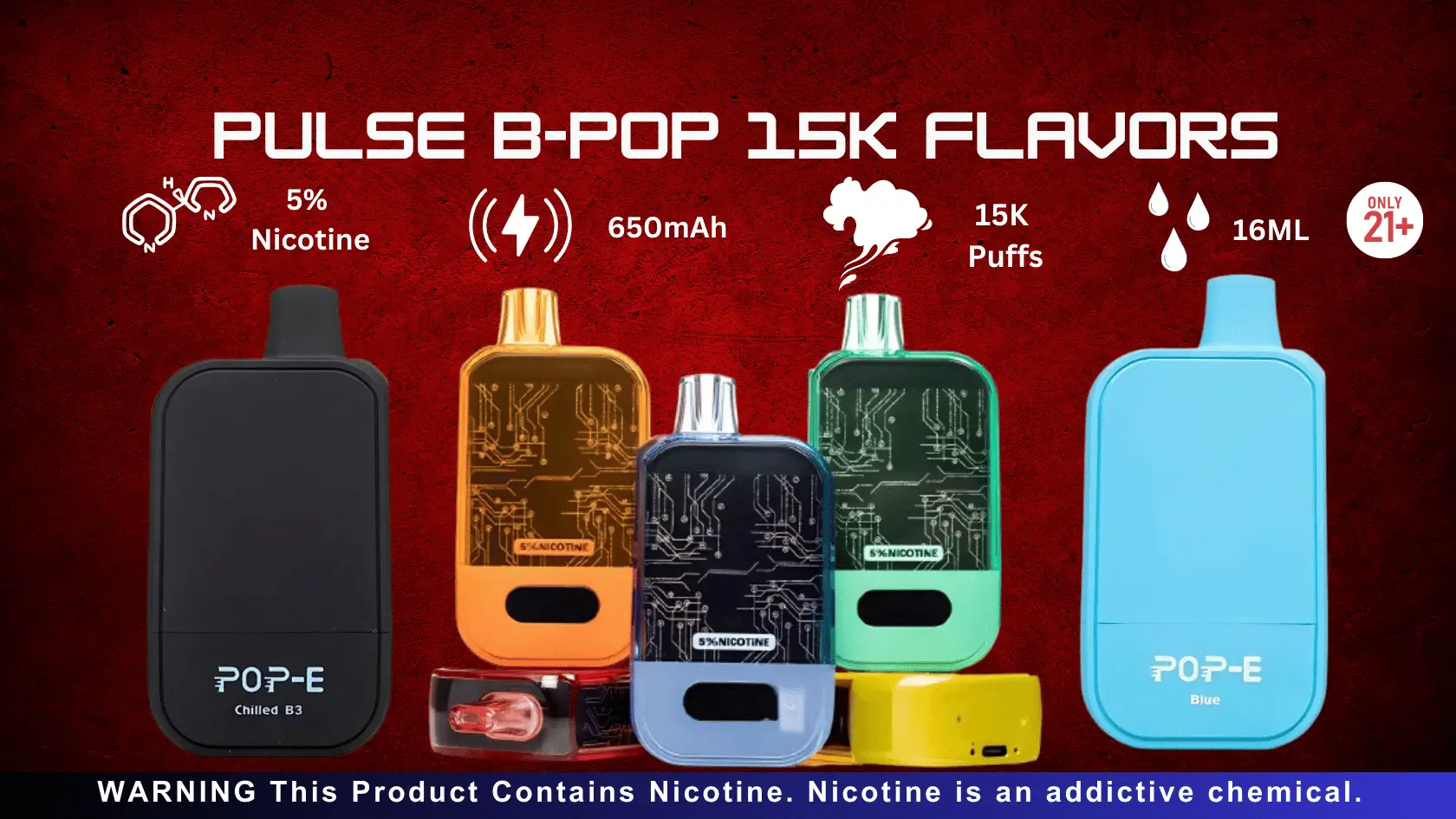 Pulse B-Pop 15k Flavors