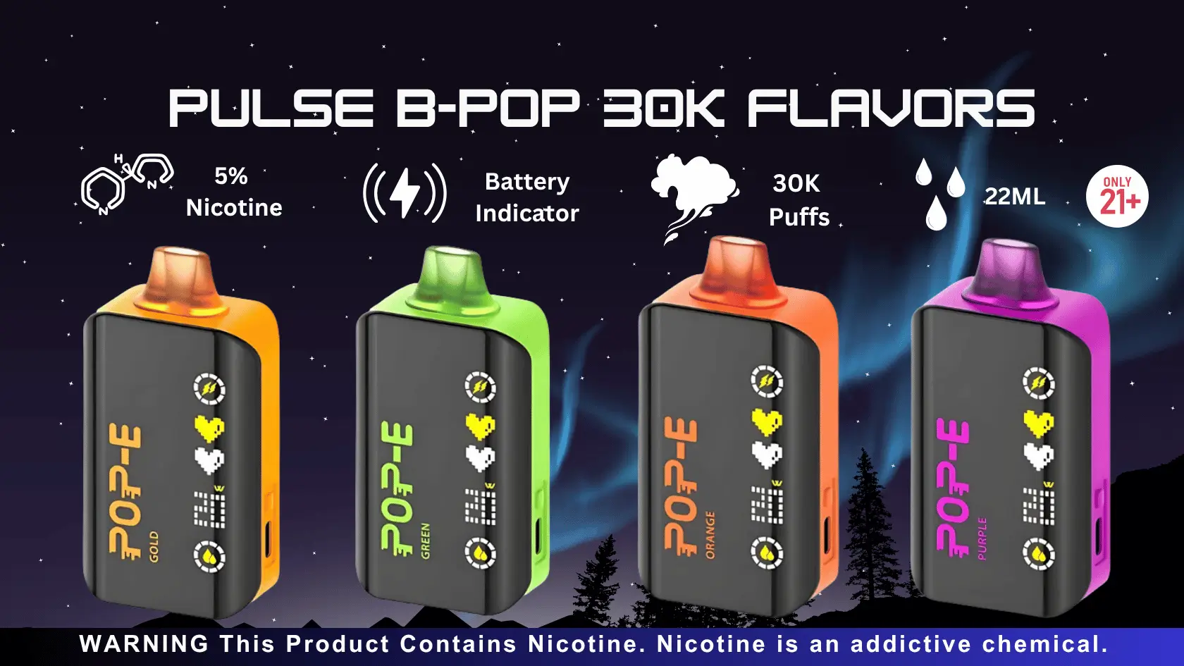 Pulse B-Pop 30K Flavors