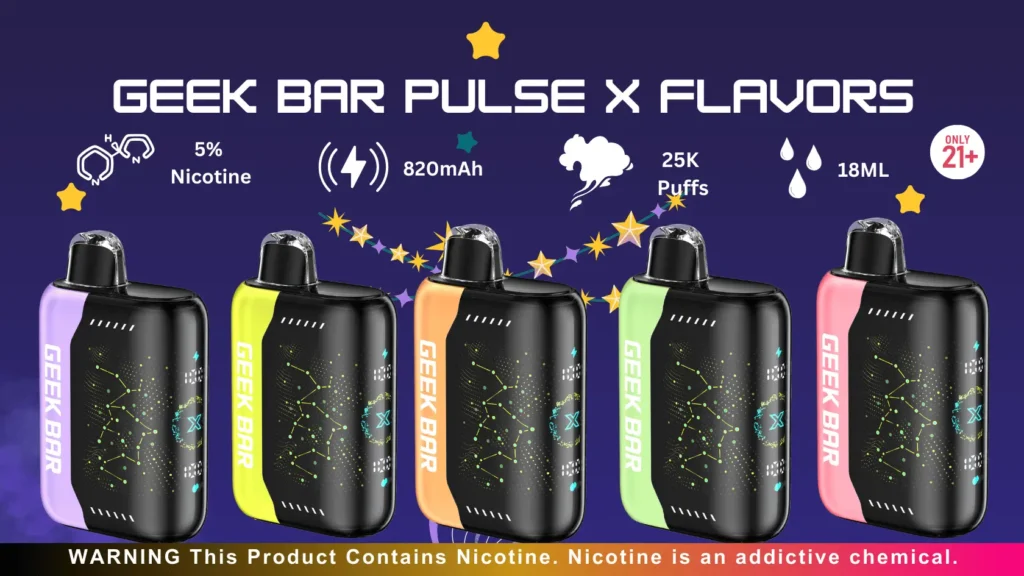 Geek Bar Pulse X Flavors