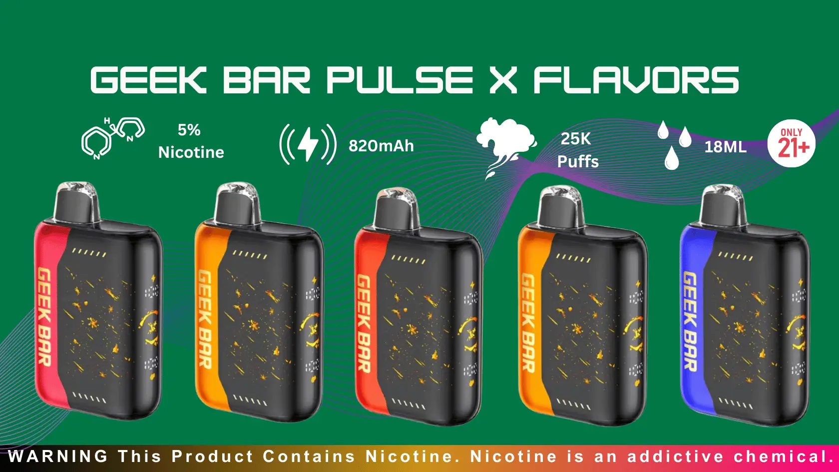 Geek Bar Pulse X Flavors
