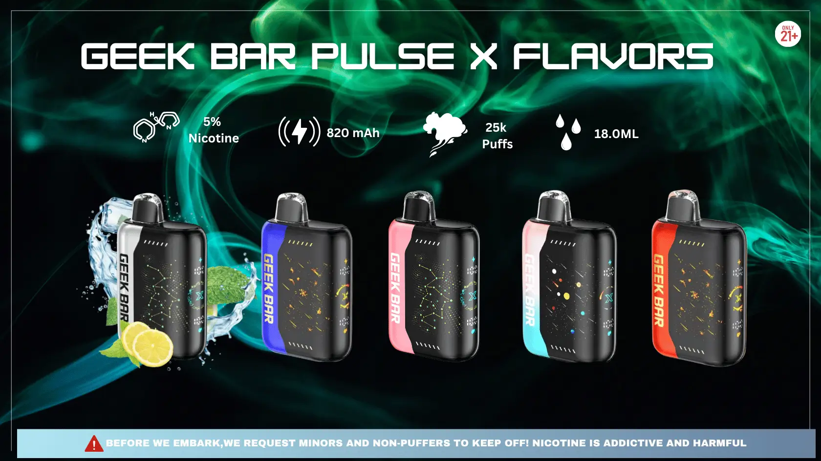 Flavors of Geek Bar Pulse X