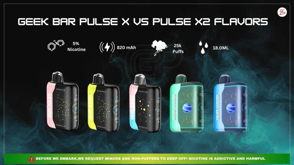 Geek Bar Pulse X vs Pulse X2 Flavors