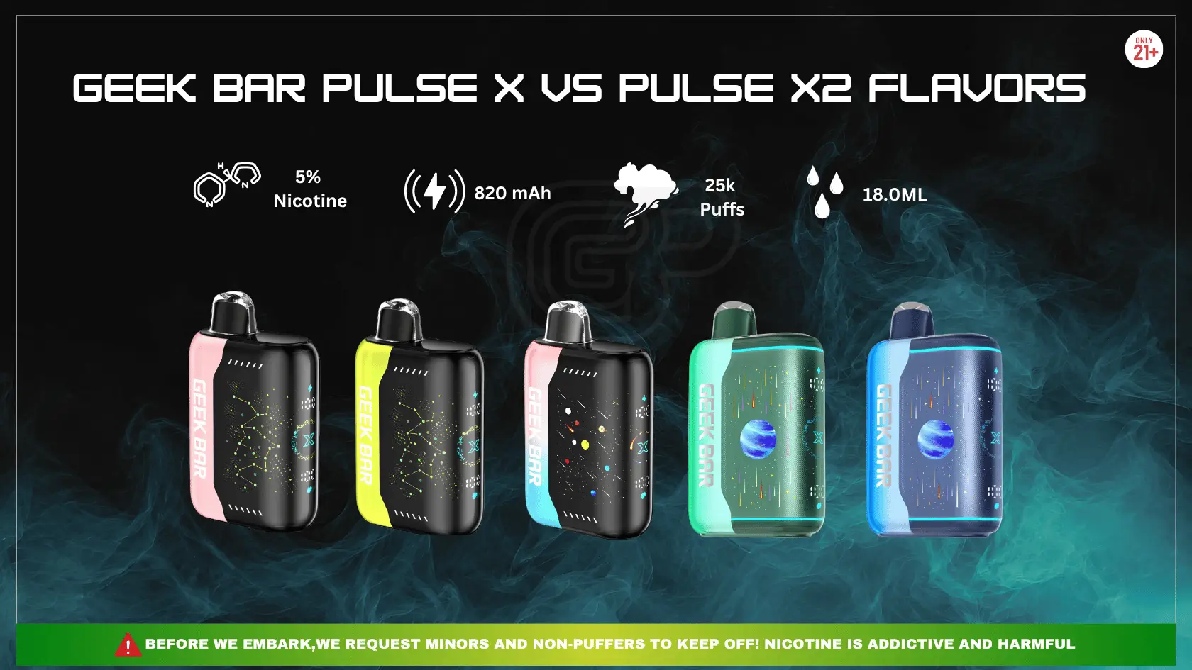 Geek Bar Pulse X vs Pulse X2 Flavors