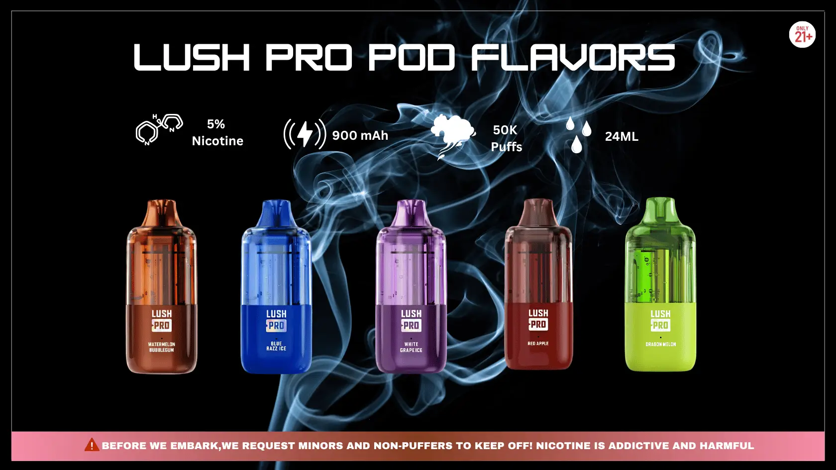 Lush Pro Pod Flavors