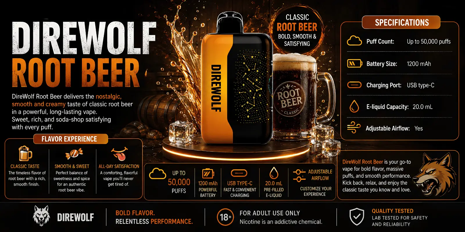 DireWolf Root Beer Flavor