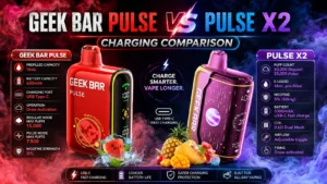 Geek Bar Pulse vs Pulse X2 Charging