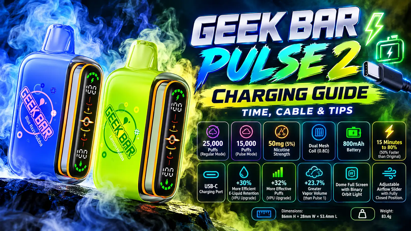 Geek Bar Pulse 2 Charging Guide