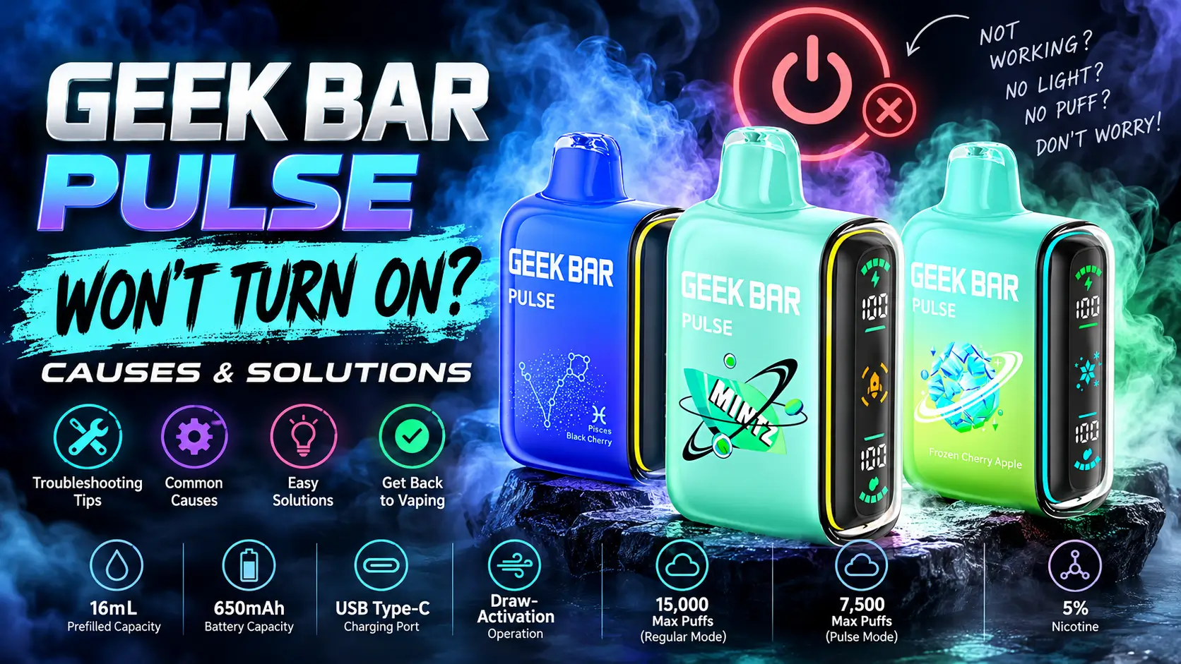 Geek Bar Pulse Won't Turn On