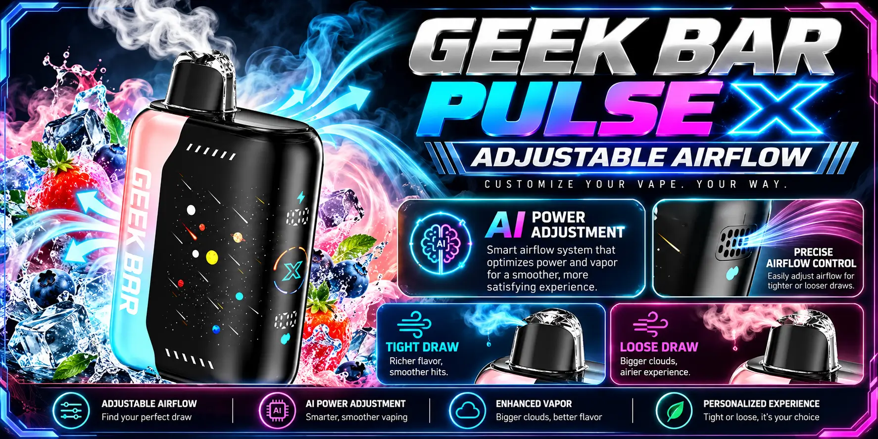 Geek Bar Pulse X Airflow