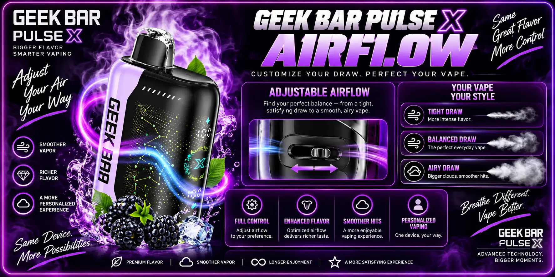 Geek Bar Pulse X Airflow