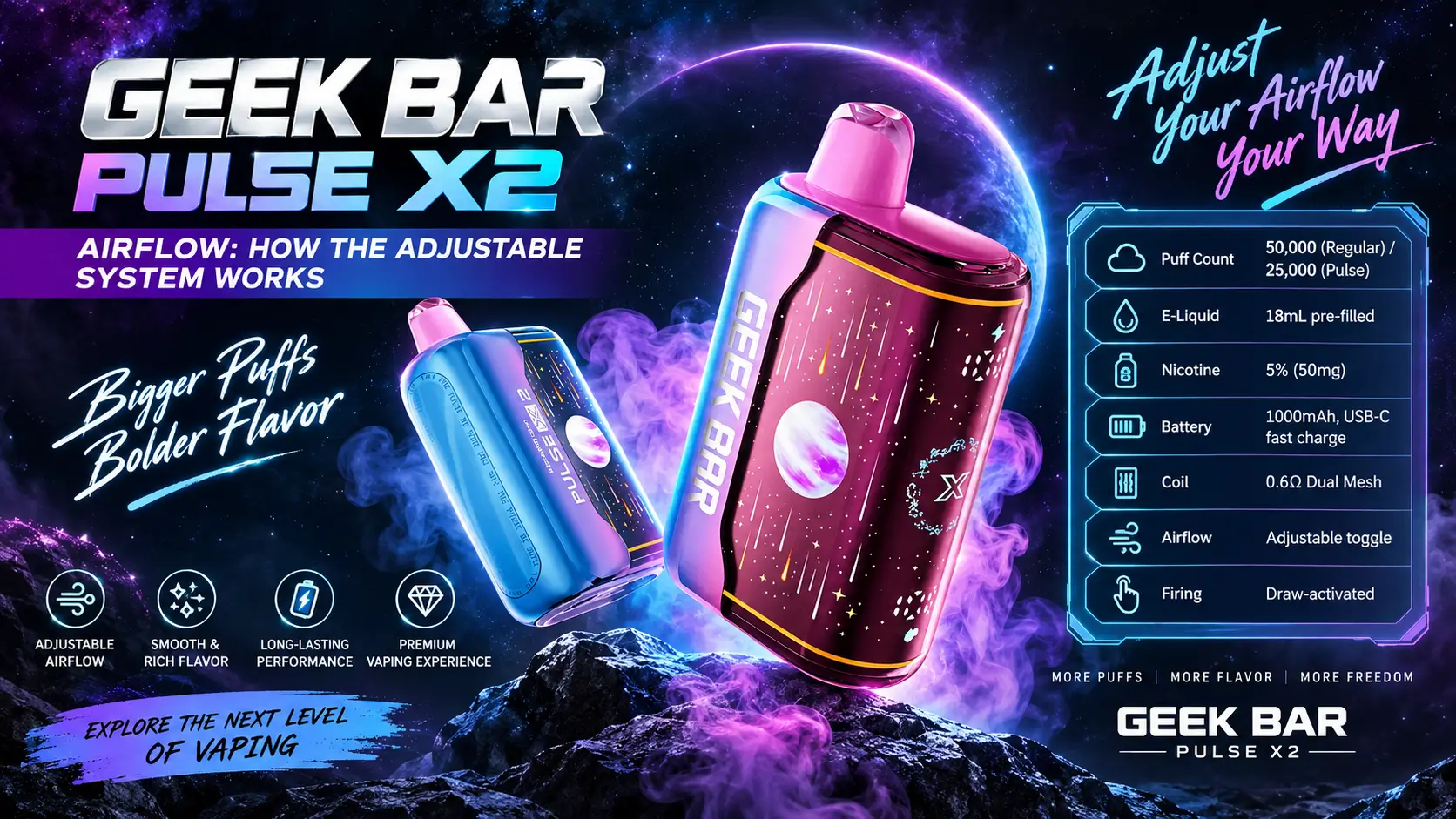 Geek Bar Pulse X2 Airflow