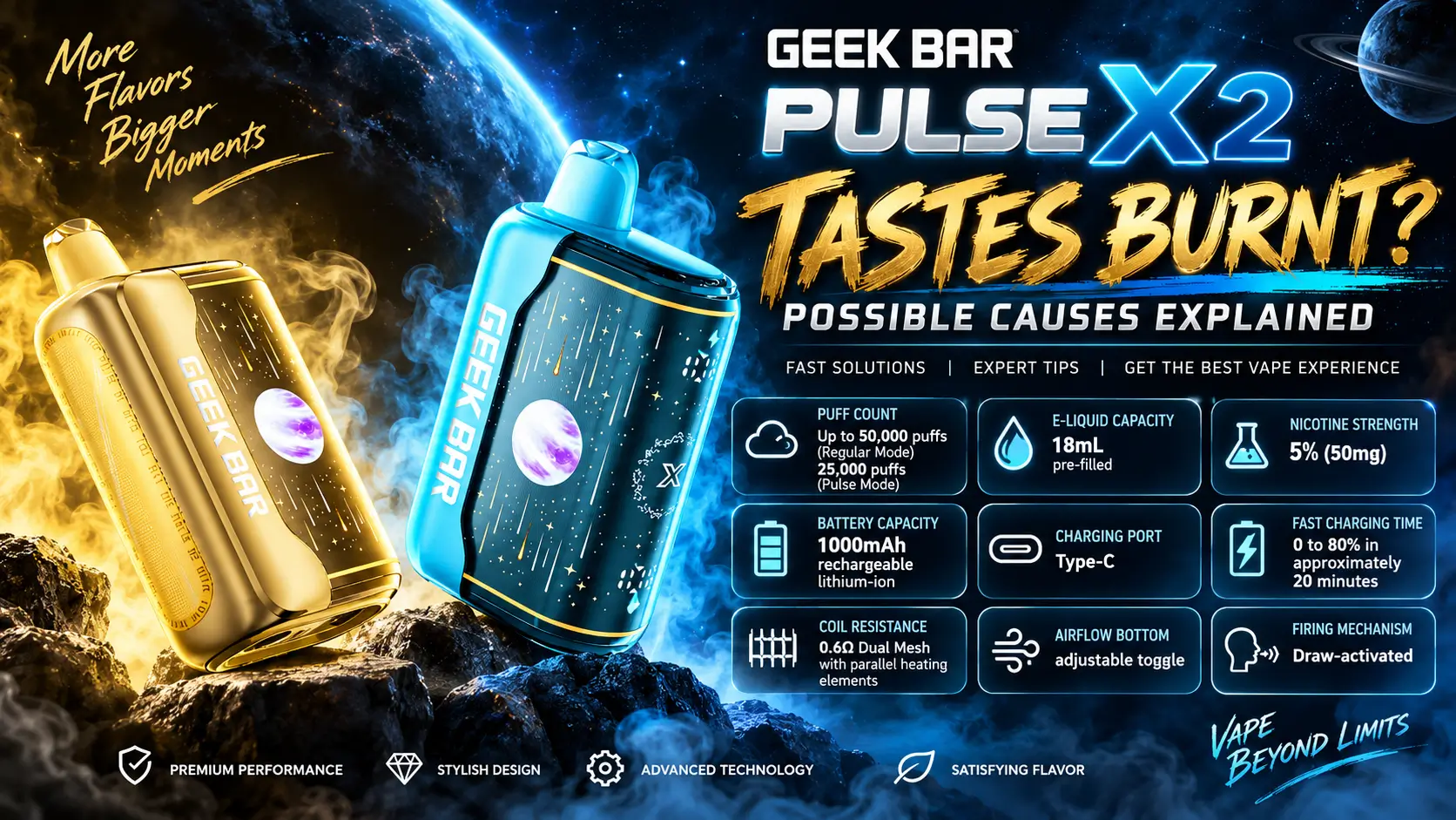 Geek Bar Pulse X2 Tastes Burnt