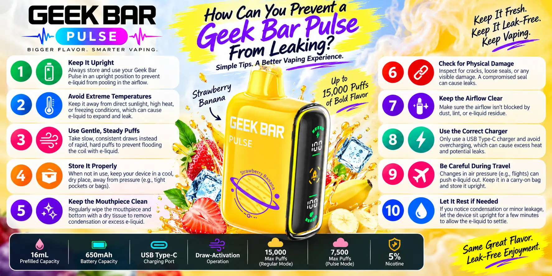 How Can You Prevent a Geek Bar Pulse From Leaking?