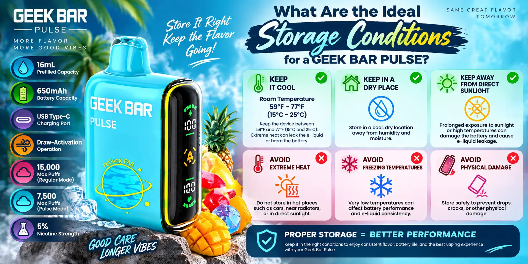 What Are the Ideal Storage Conditions for a Geek Bar Pulse