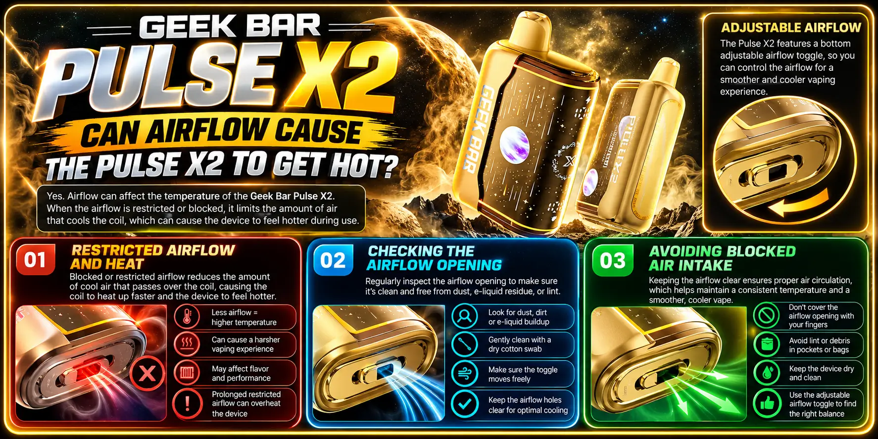 Can Airflow Cause the Pulse X2 to Get Hot?