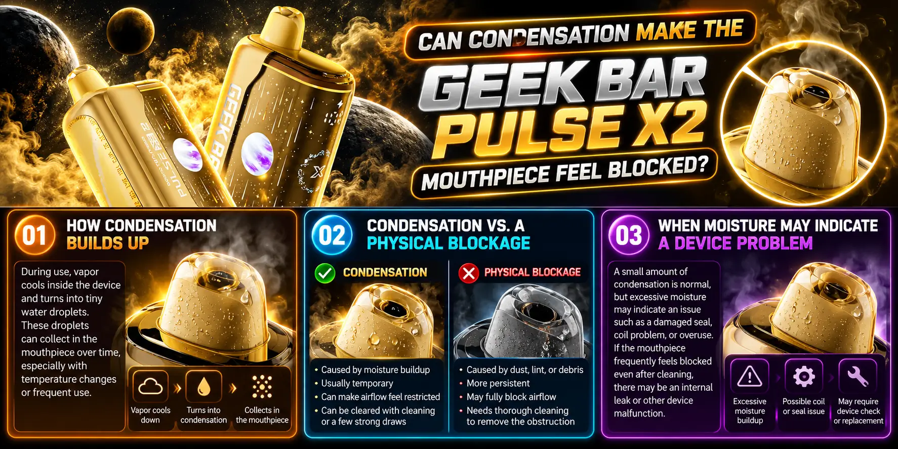 Can Condensation Make the Pulse X2 Mouthpiece Feel Blocked?