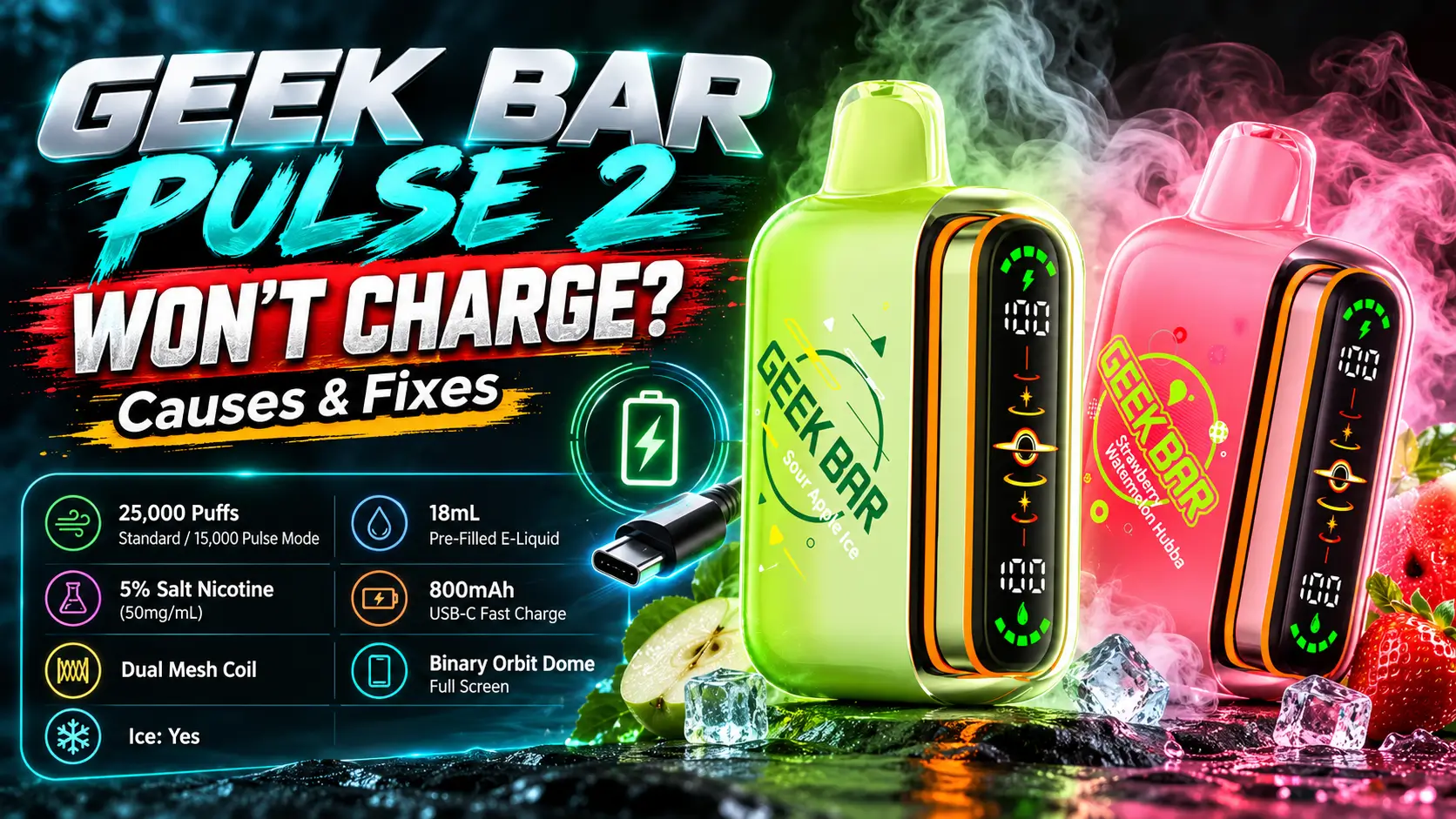 Geek Bar Pulse 2 Won't Charge