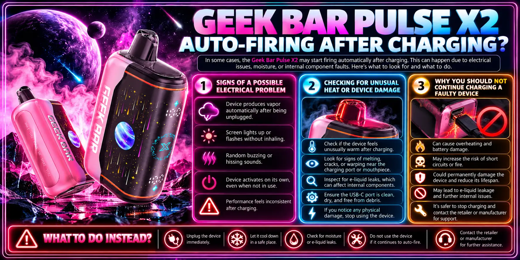 Geek Bar Pulse X2 Auto-Firing After Charging