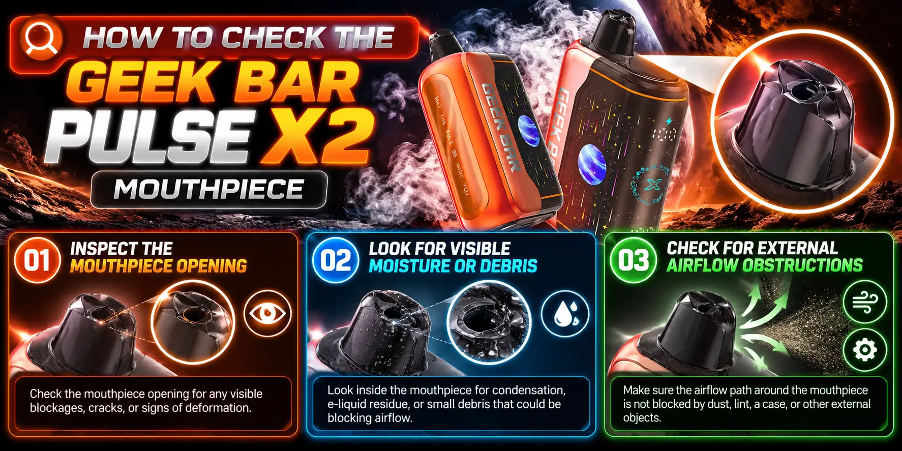 How to Check the Geek Bar Pulse X2 Mouthpiece