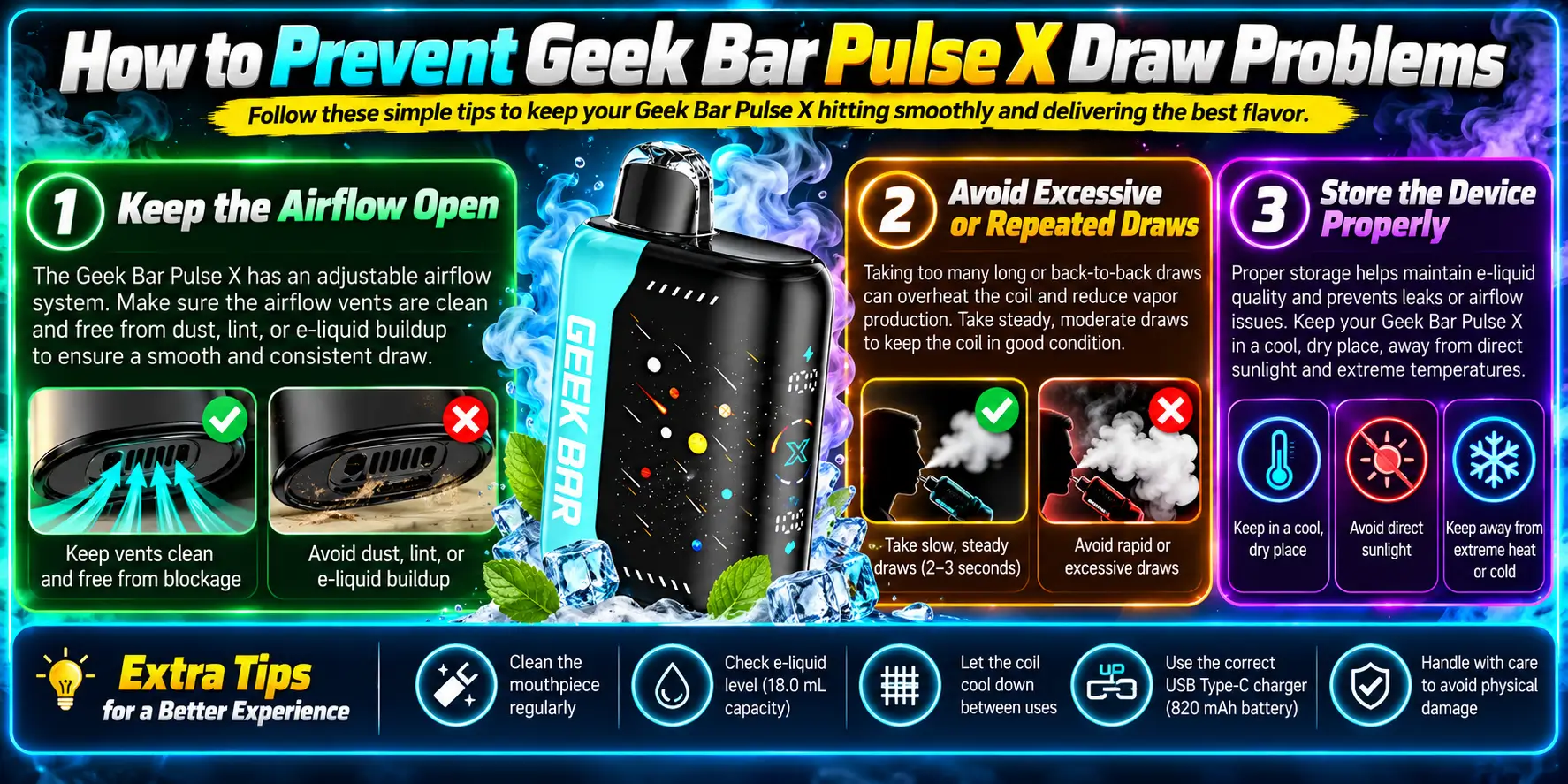 How to Prevent Geek Bar Pulse X Draw Problems