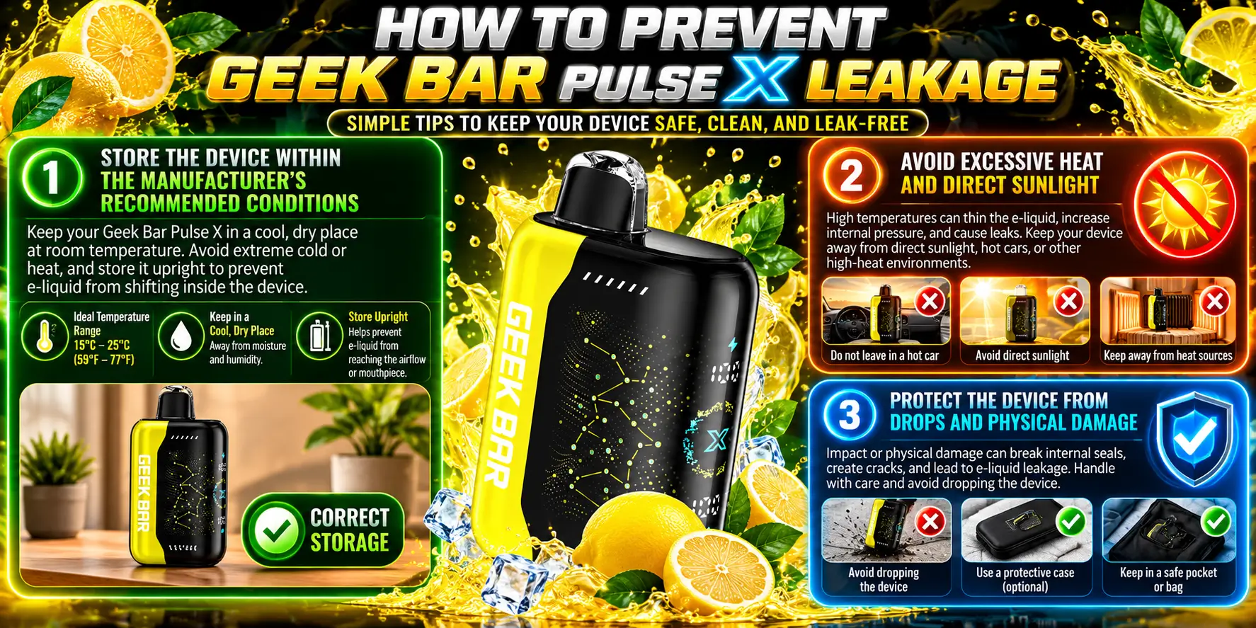 How to Prevent Geek Bar Pulse X Leakage