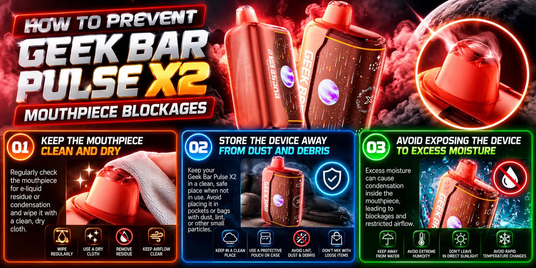 How to Prevent Geek Bar Pulse X2 Mouthpiece Blockages