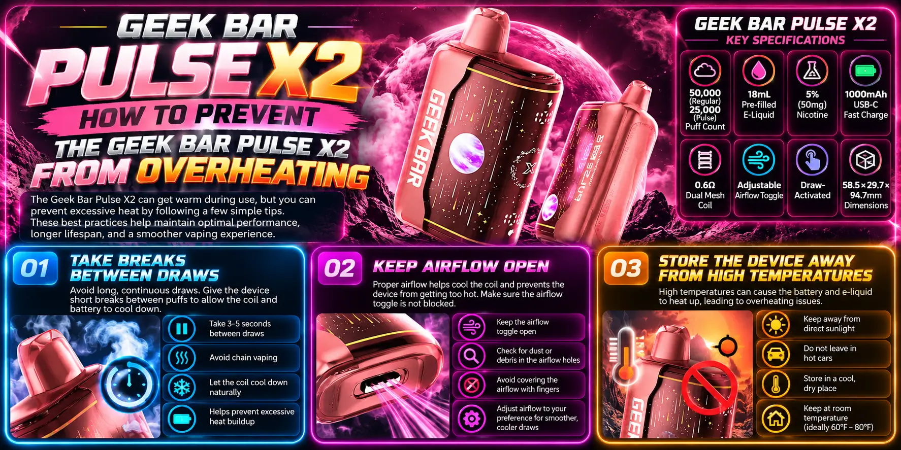 How to Prevent the Geek Bar Pulse X2 From Overheating