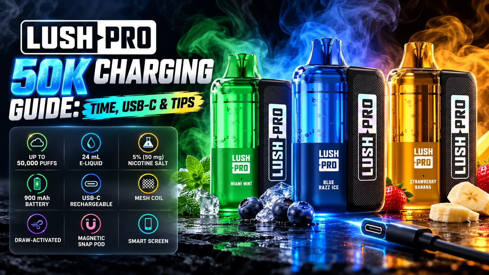 Lush Pro 50K Charging Guide