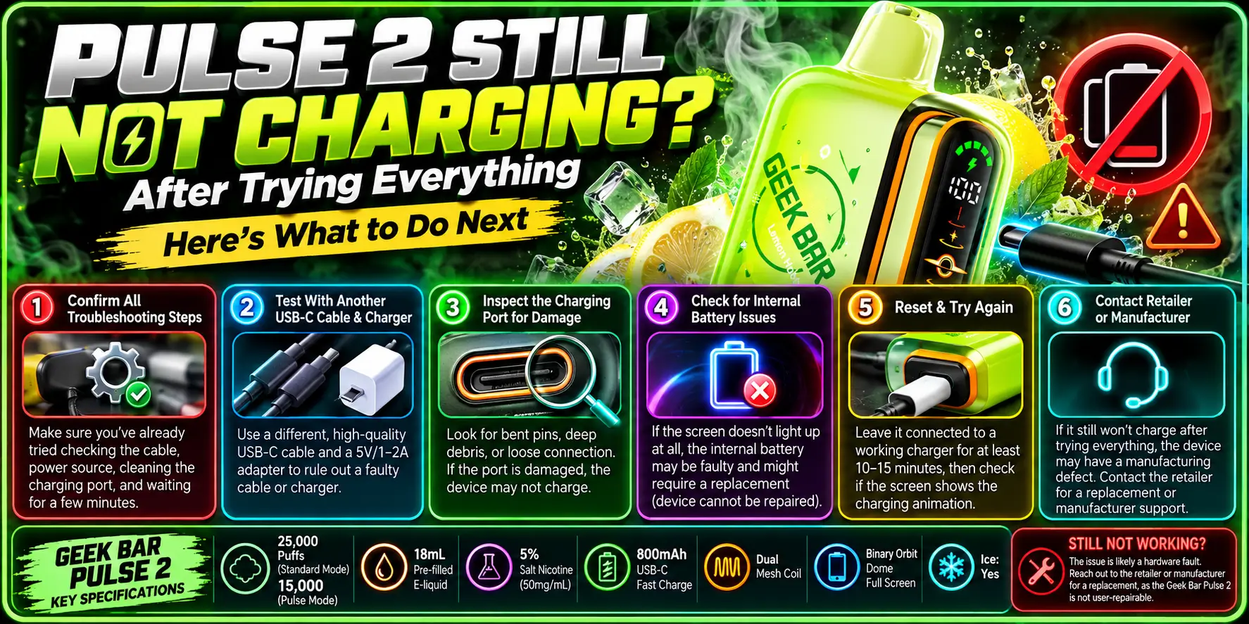 Pulse 2 Still Not Charging After Trying Everything