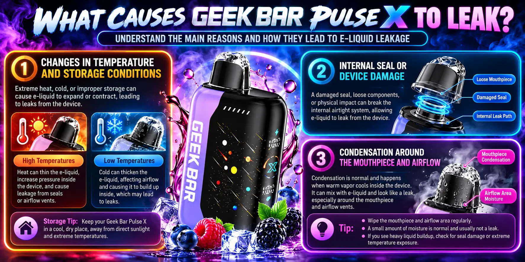 What Causes Geek Bar Pulse X to Leak?