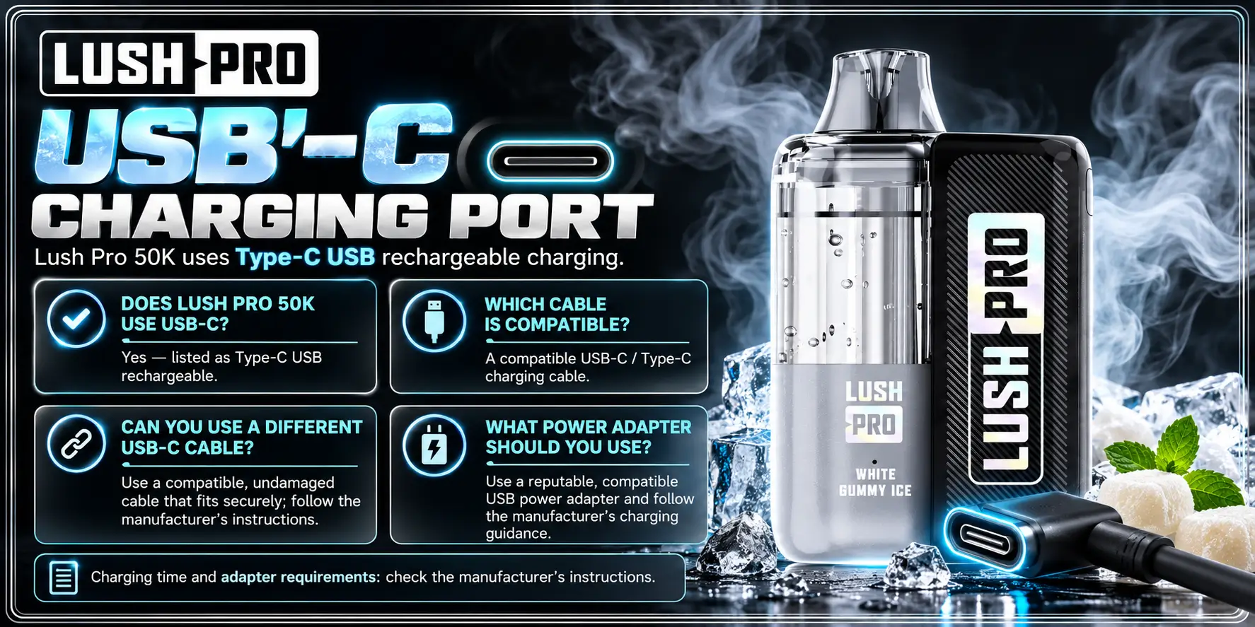 What Charging Port Does Lush Pro Use?