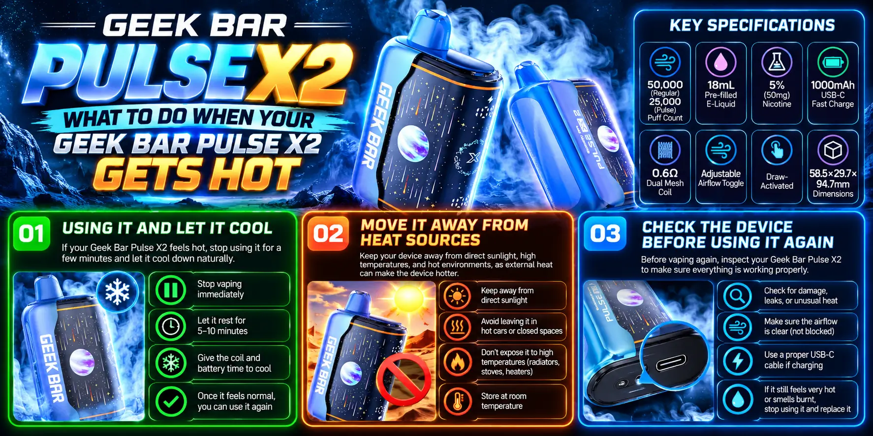 What to Do When Your Geek Bar Pulse X2 Gets Hot