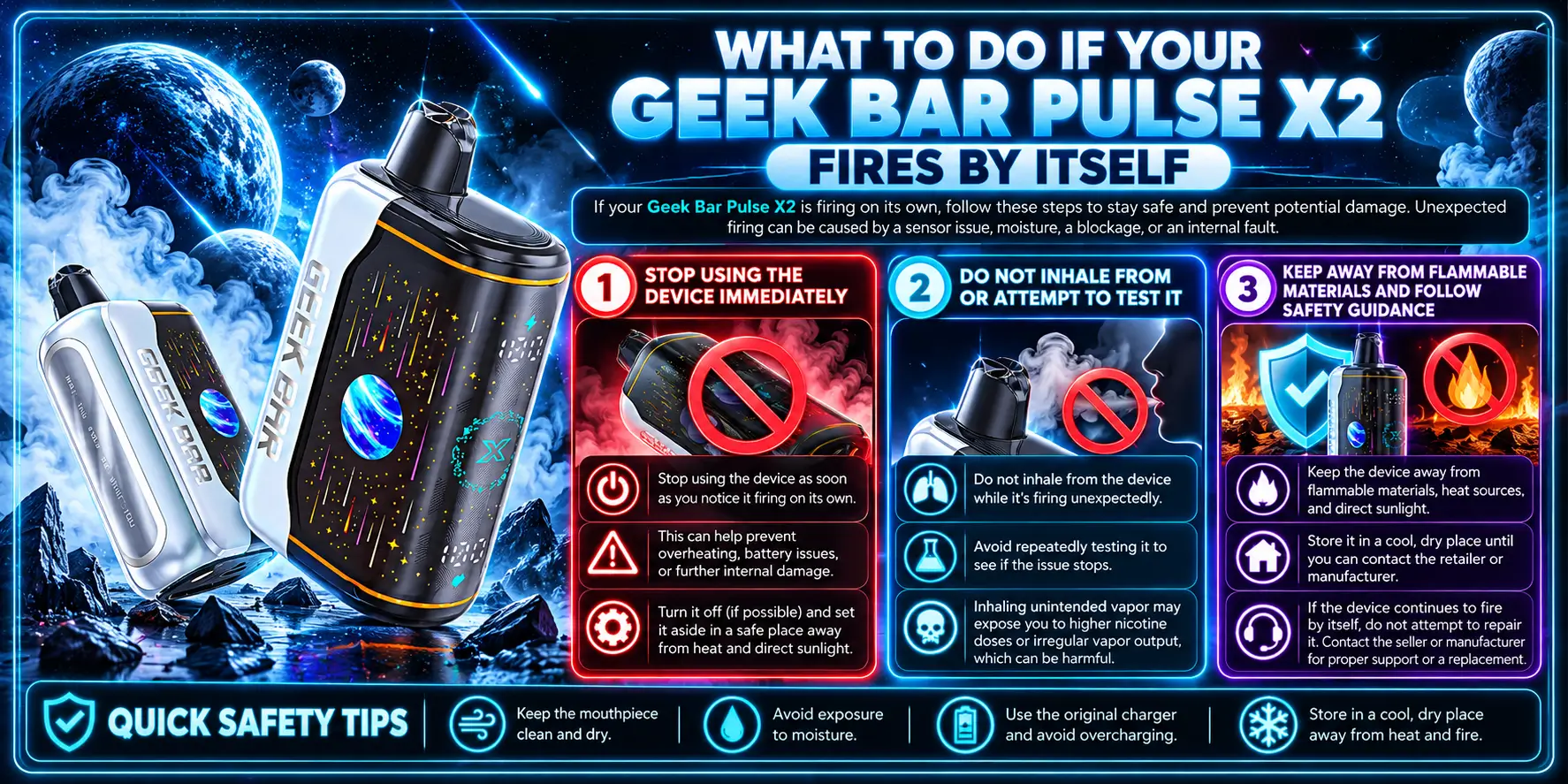 What to Do if Your Geek Bar Pulse X2 Fires by Itself