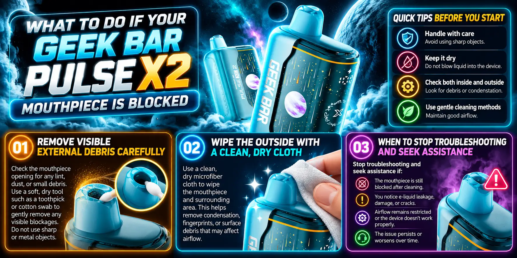What to Do if Your Geek Bar Pulse X2 Mouthpiece Is Blocked