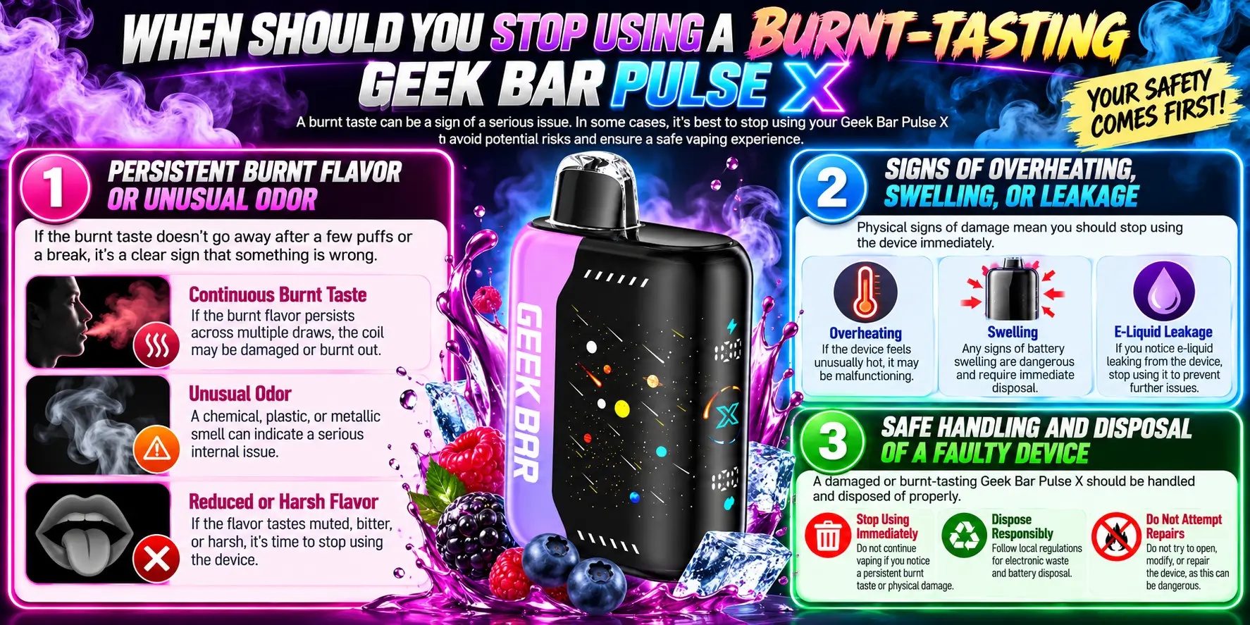 When Should You Stop Using a Burnt-Tasting Geek Bar Pulse X?