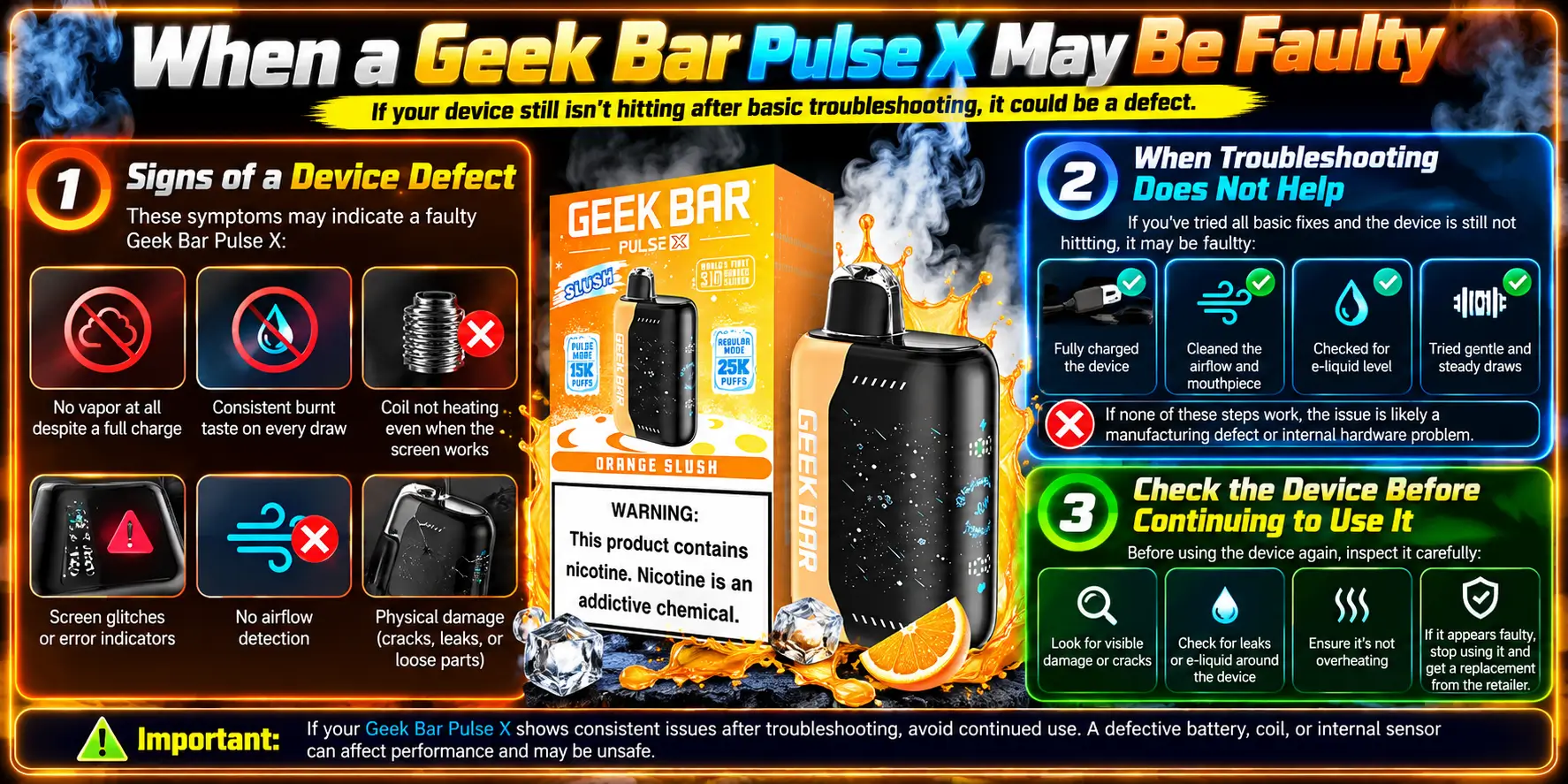 When a Geek Bar Pulse X May Be Faulty